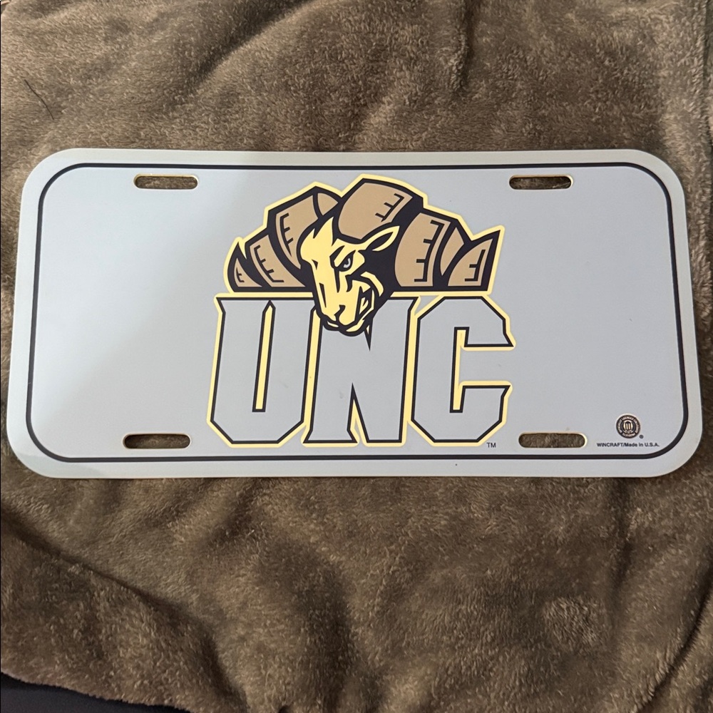 UNC plastic License Plate